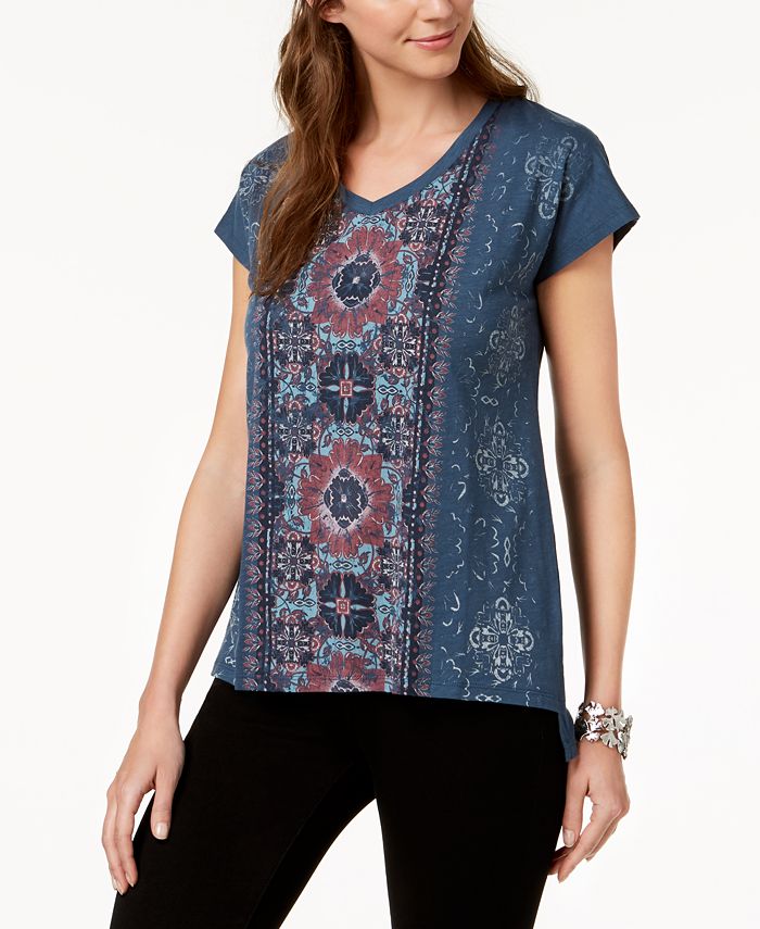 Style & Co Printed HighLow TShirt, Created for Macy's Macy's