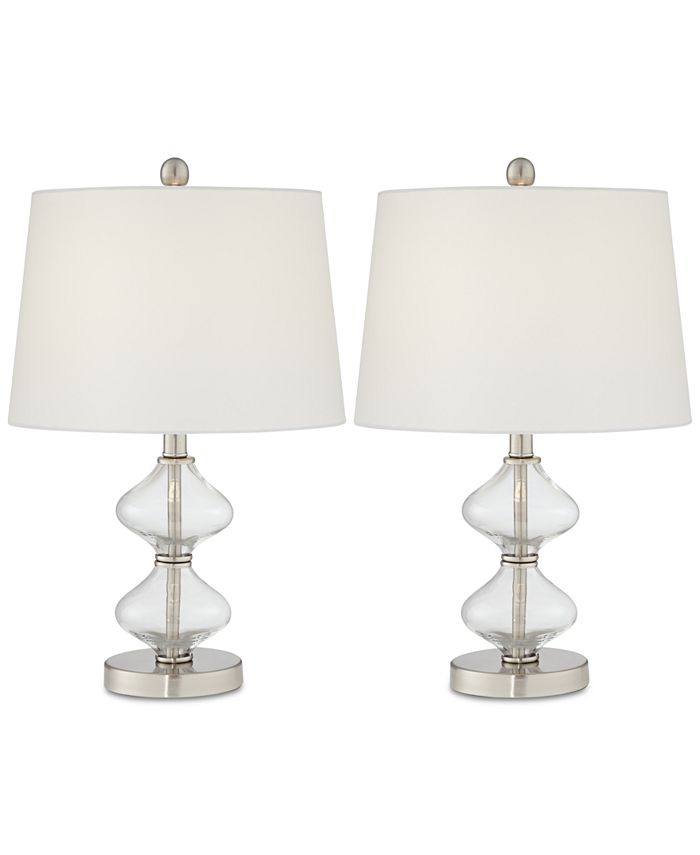 Pacific Coast - Set of 2 Glass Spiral Table Lamps
