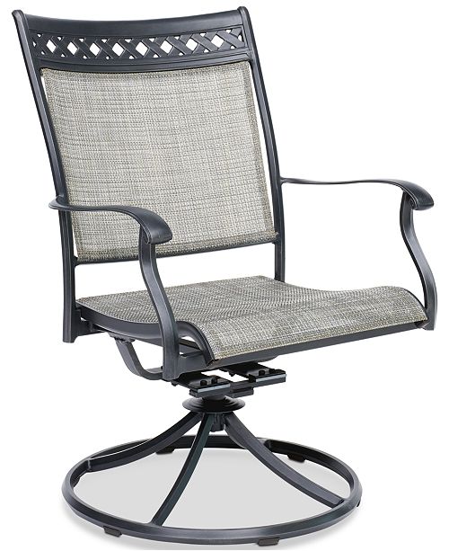 Furniture Vintage Ii Outdoor Sling Swivel Chair Created For Macy S Reviews Furniture Macy S