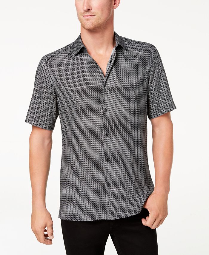 mens geo print shirt