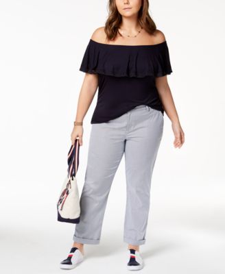 tommy hilfiger off shoulder top