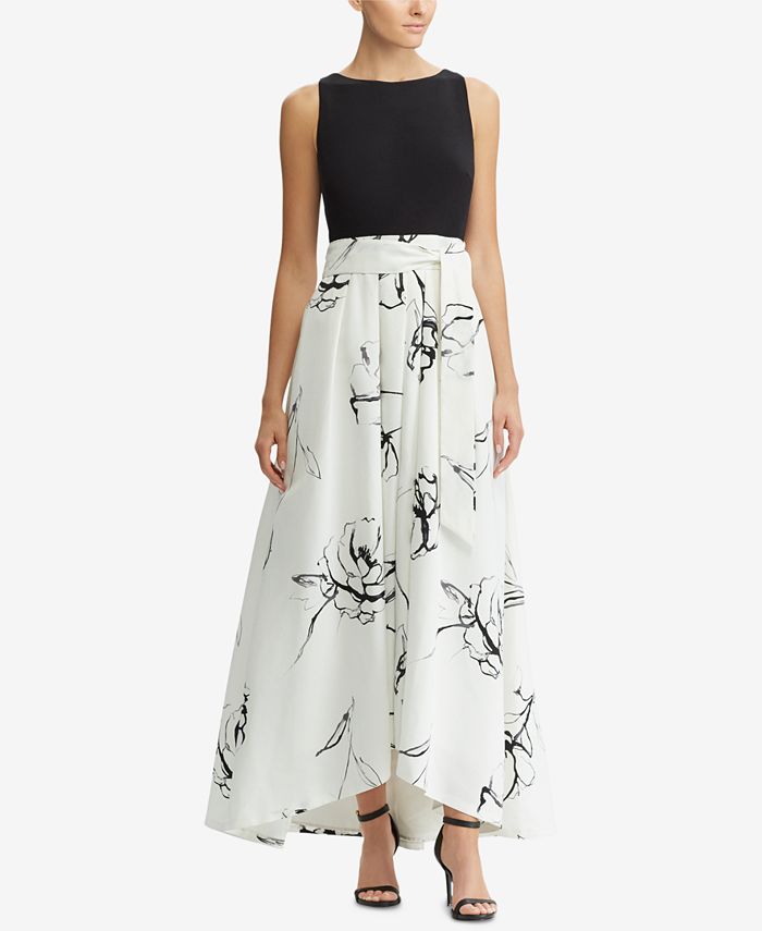 Lauren Ralph Lauren Floral-Print Fit & Flare Gown & Reviews - Dresses ...