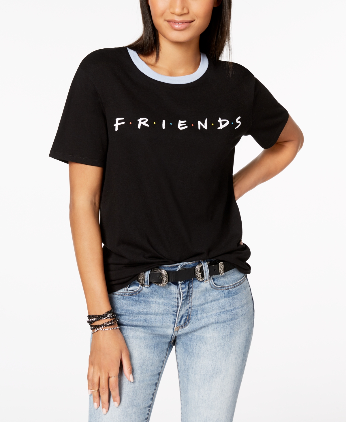 Juniors' Friends Graphic T-Shirt - Black