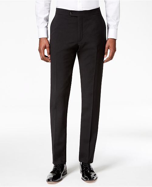 Tommy Hilfiger Men S Modern Fit Flex Stretch Black Tuxedo Pants