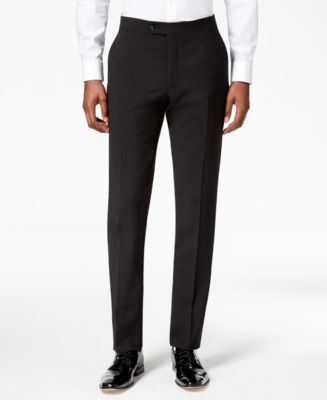 Tommy Hilfiger Men's Modern-Fit Flex Stretch Black Tuxedo Pants - Macy's
