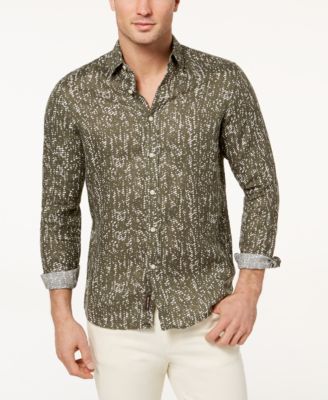 michael kors mens linen shirt