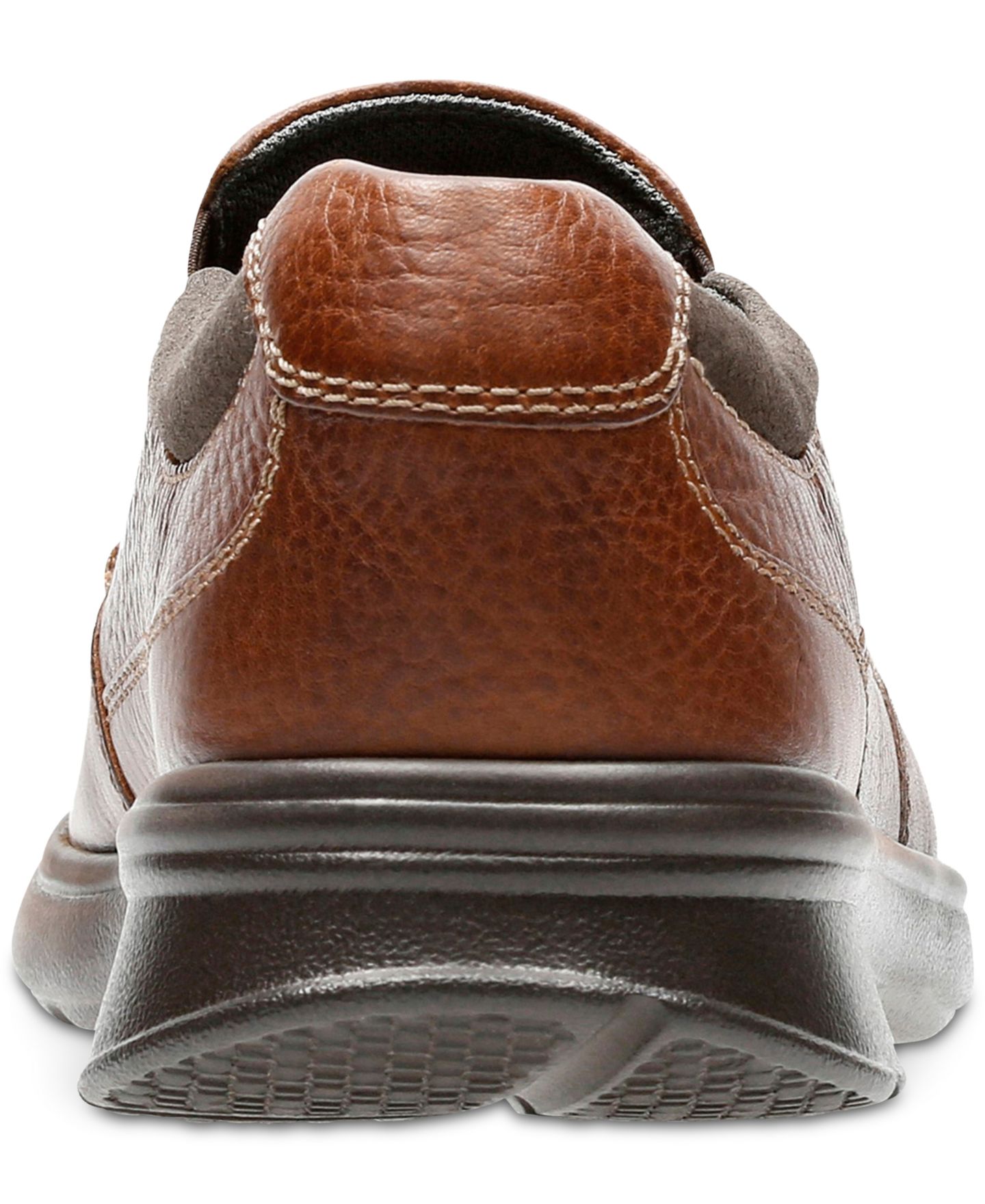 Мужские кожаные слипоны Clarks Cotrell Free, цвет: Табачный кожаный — фото 4
