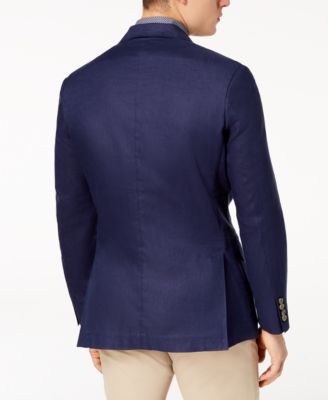 Blazer Homme Tasso Elba Gris Tweed - Taille US L, Neuf Avec étiquettes, Coton/poly