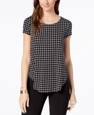 macy's black dressy tops