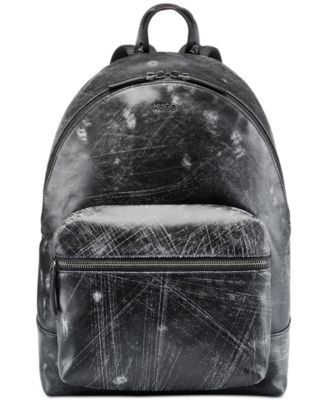 hugo boss leather backpack