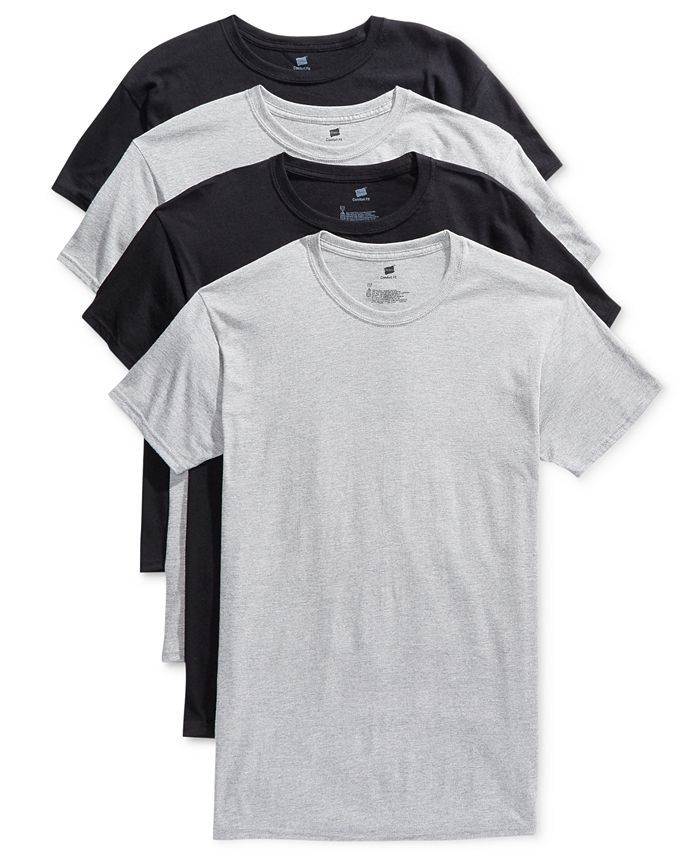 Hanes Men's 4-Pk. Platinum ComfortFit Crew Neck T-Shirts - Macy's