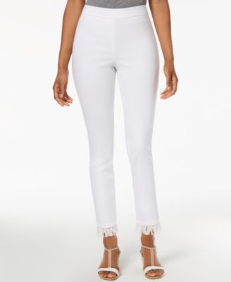 Style & Co - Fringe-Hem Pull-On Pants
