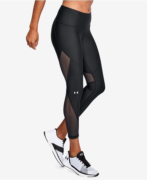 Under Armour HeatGear® Mesh-Inset Compression Workout Leggings ...