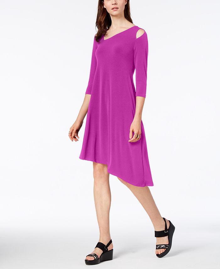 Alfani Cutout Asymmetrical Dress, Created for Macy's - Macy's