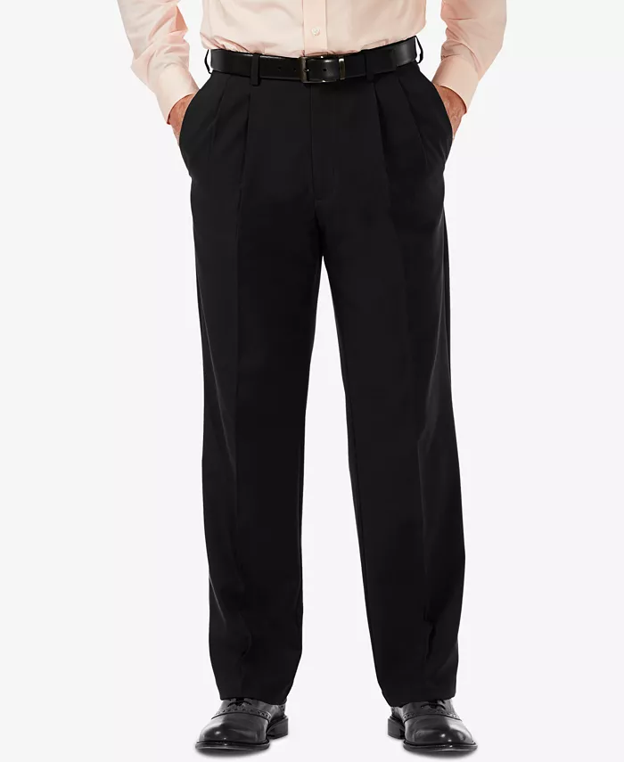 Men's Cool 18 PRO Classic-Fit Expandable Waist Pleated Stretch Dress Pants