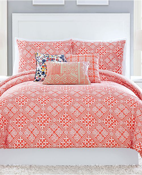 Peking Handicraft Inc Vera Bradley Cuban Tiles 2 Pc Twin Twin Xl