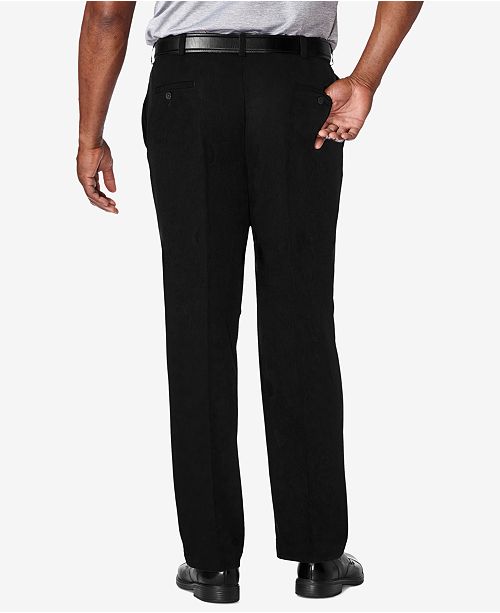 Haggar Men S Big Tall Cool 18 Pro Classic Fit Expandable Waist
