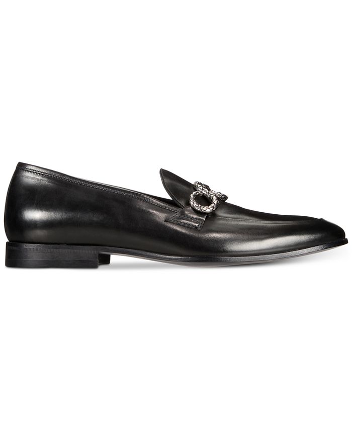 Roberto Cavalli Men's Moc Toe Slip-On Loafers With Snake Ornament - Macy's