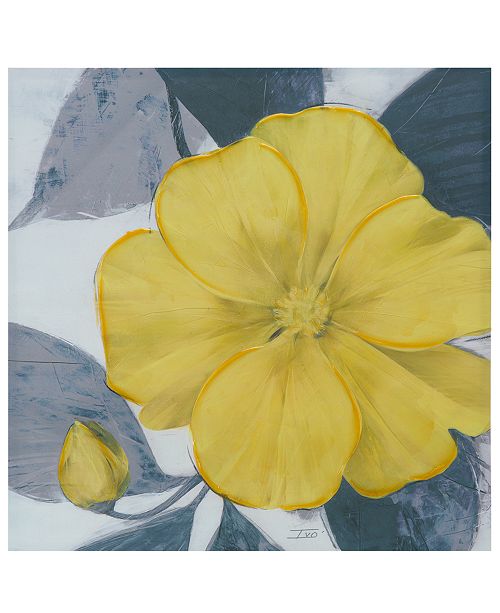 JLA Home Madison Park 'Yellow Bloom' 30" x 30" HandEmbellished Canvas