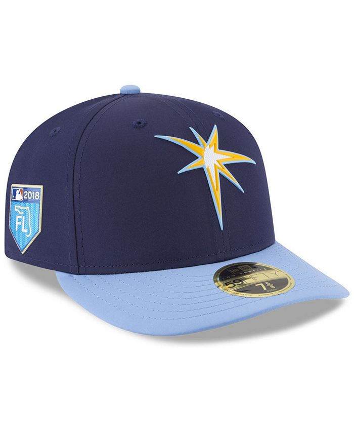 Tampa Bay Rays Hat Cap Fitted Mens 6 7/8 Blue White Spring Training  Baseball Men
