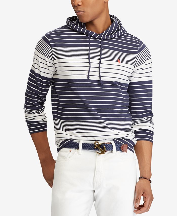 Polo Ralph Lauren Men's Striped Hooded Long-Sleeve T-Shirt & Reviews -  T-Shirts - Men - Macy's