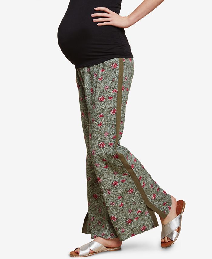 Jessica Simpson Maternity Smocked Wide-Leg Pants - Macy's
