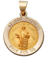 St. Jude Medal Pendant in 14k Yellow Gold - Gold