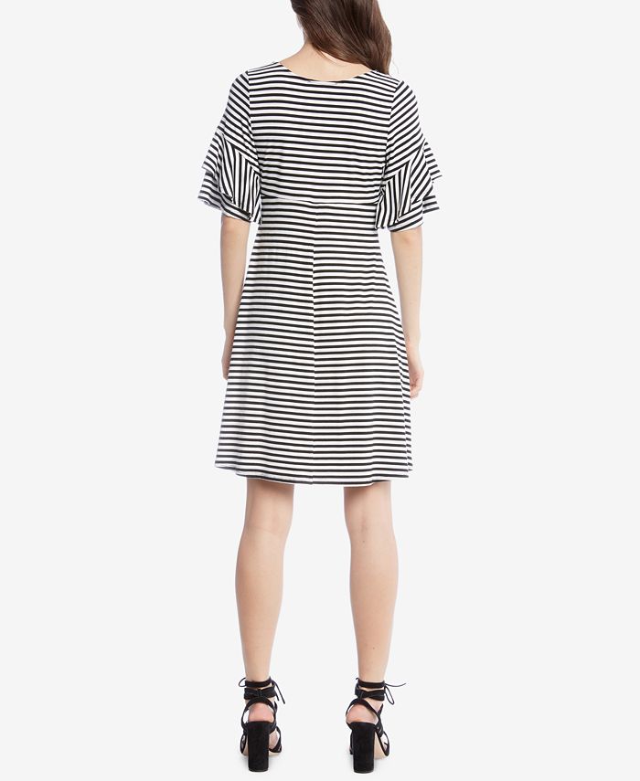 Karen Kane Striped Tiered-Sleeve Dress - Macy's