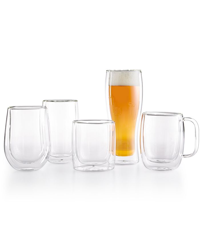 J A Henckels Zwilling Soro Double Wall Glassware Collection Reviews Drinkware Dining Macy S - Henckels Double Wall Beer Glass