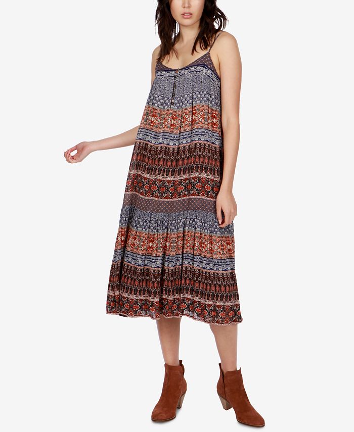 Lucky Brand MixedPrint Midi Dress Macy's