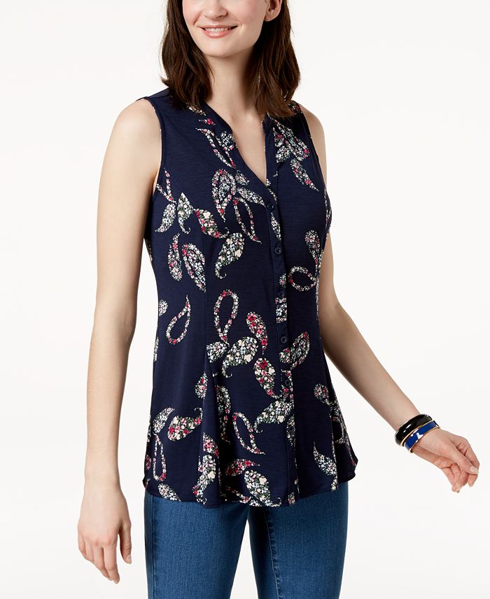 Charter Club Paisley-Print Blouse, Created for Macy's - Macy's