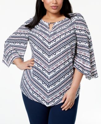 JM Collection - Plus Size Embellished Top