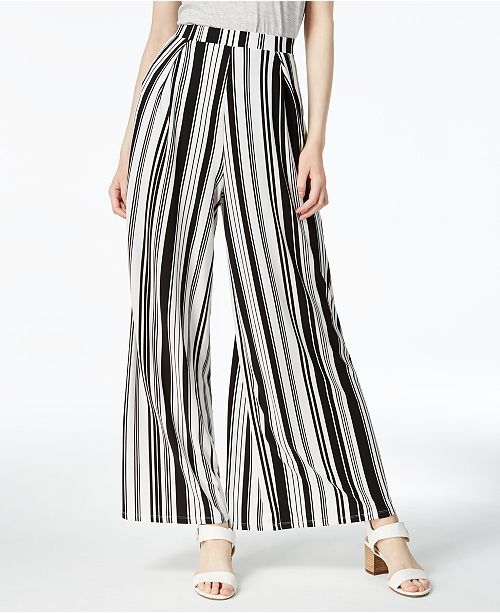 Bar III Striped Pull-On Pants, Created for Macy's & Reviews - Pants ...