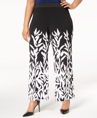 macys plus size wide leg pants