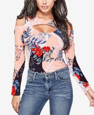 Keyhole cold shoulder top on sale