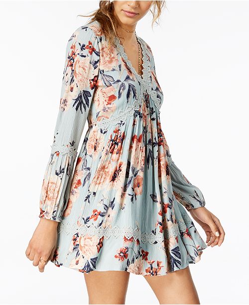 American Rag Juniors Floral Print Peasant Dress Created For