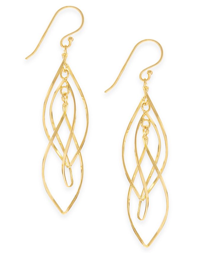 Essentials Plated Interlocking Drop Earrings Macy's