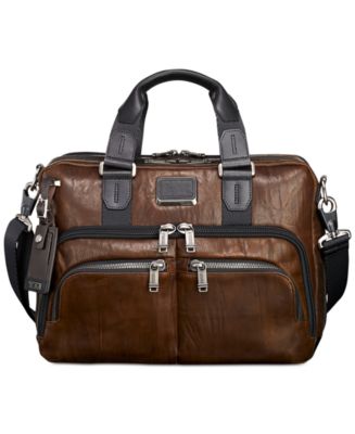 Tumi Men's Alpha Bravo Albany Slim Leather Briefcase - Macy's