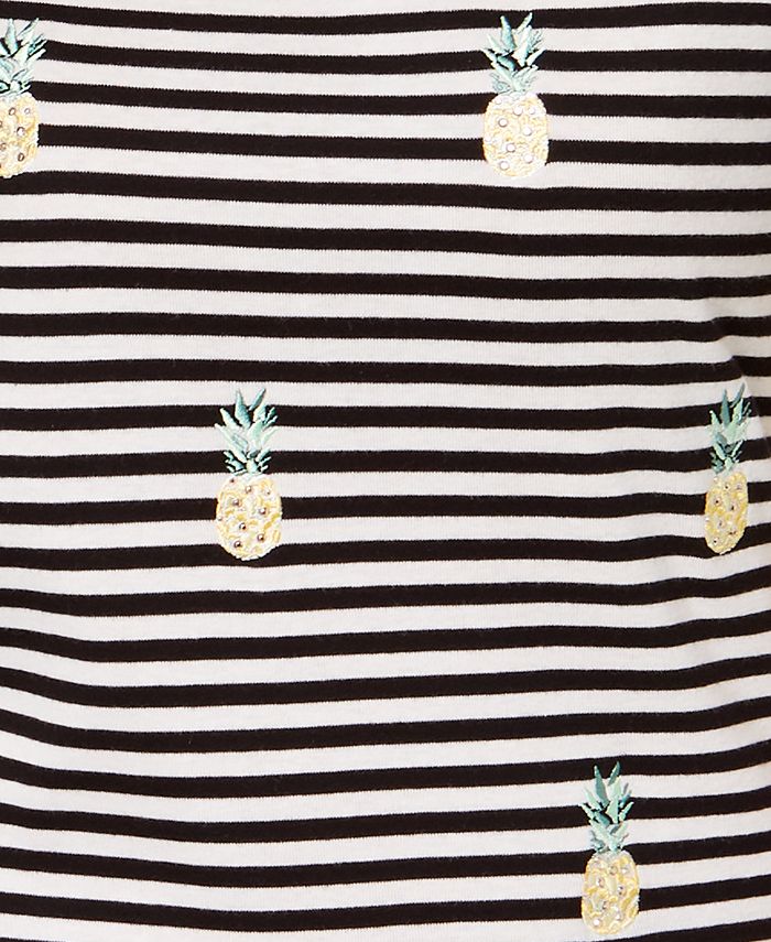 Karen Scott Americana Cotton Embroidered T-Shirt, Created for Macy's ...