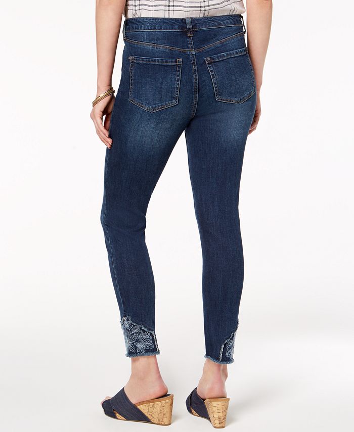 Style & Co Petite Embroidered-Hem Jeans, Created for Macy's & Reviews ...