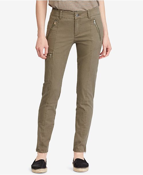 Lauren Ralph Lauren Twill Skinny Cargo Pants Pants Women Macy's