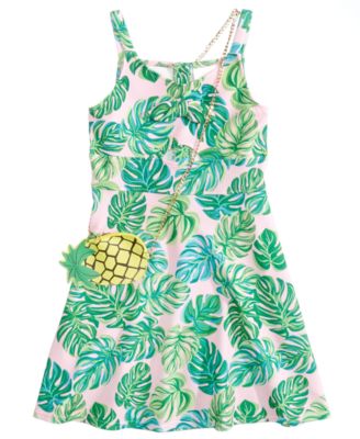 tropical print sundress