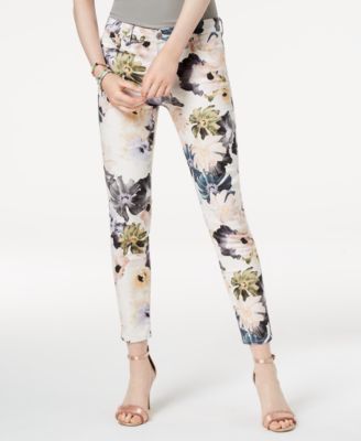 7 For All Mankind - The Ankle Skinny Floral-Print Jeans
