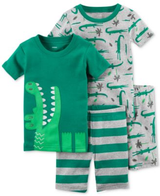 Carter's - 4-Pc. Cotton Pajamas Set, Baby Boys