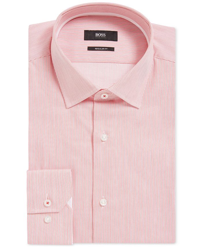 Hugo Boss BOSS Men's Regular/Classic-Fit Striped Cotton Dress Shirt ...