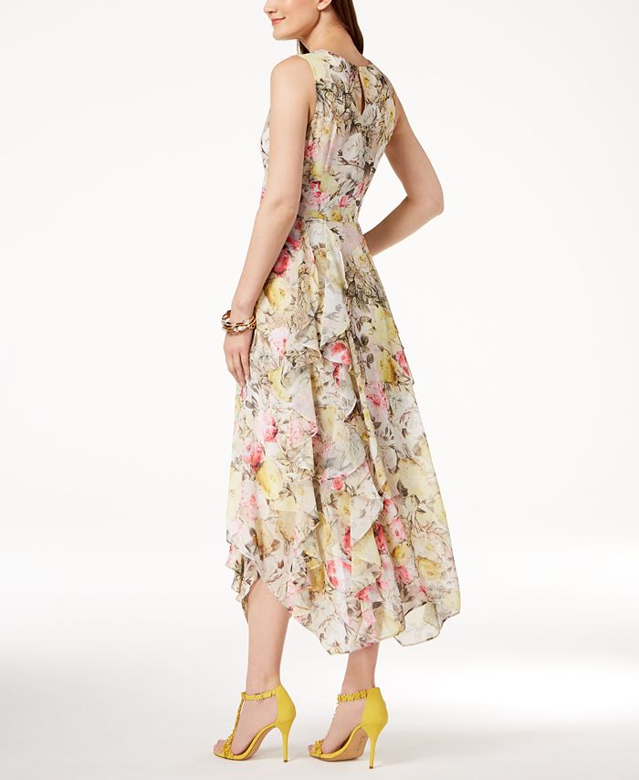 INC International Concepts I.N.C. Petite RuffledLace Maxi Dress