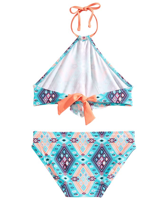 NEW Rampage 2 Piece Floral Halter Hipster Bikini Extra Small XS Macys  Swimwear