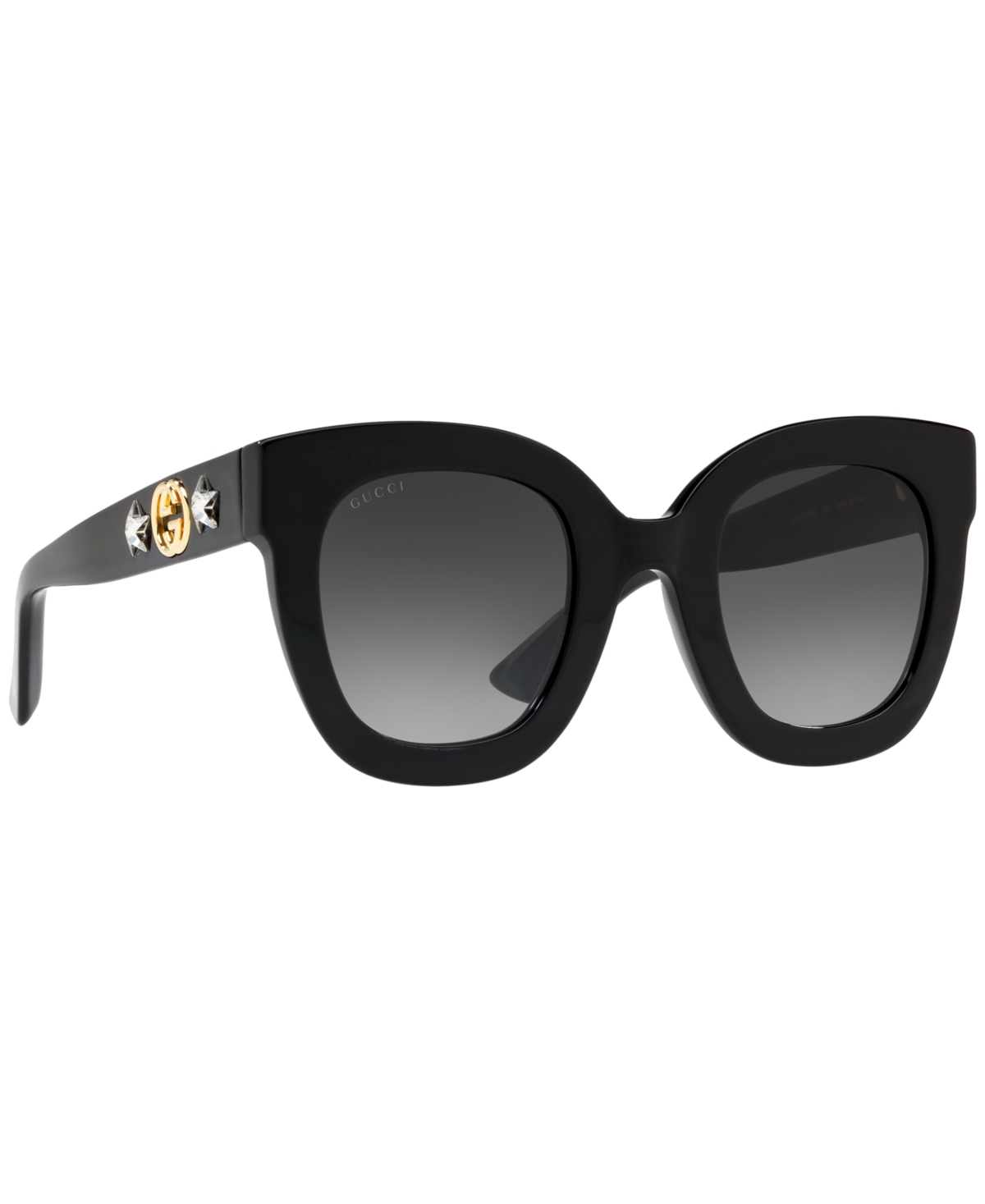 Gucci Black Black Grey Acetate Sunglasses In Brown