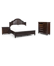 Paula Deen Bedroom Steel Magnolia Tobacco Finish California King 3 Piece Set (Bed, Chest and Nightstand)