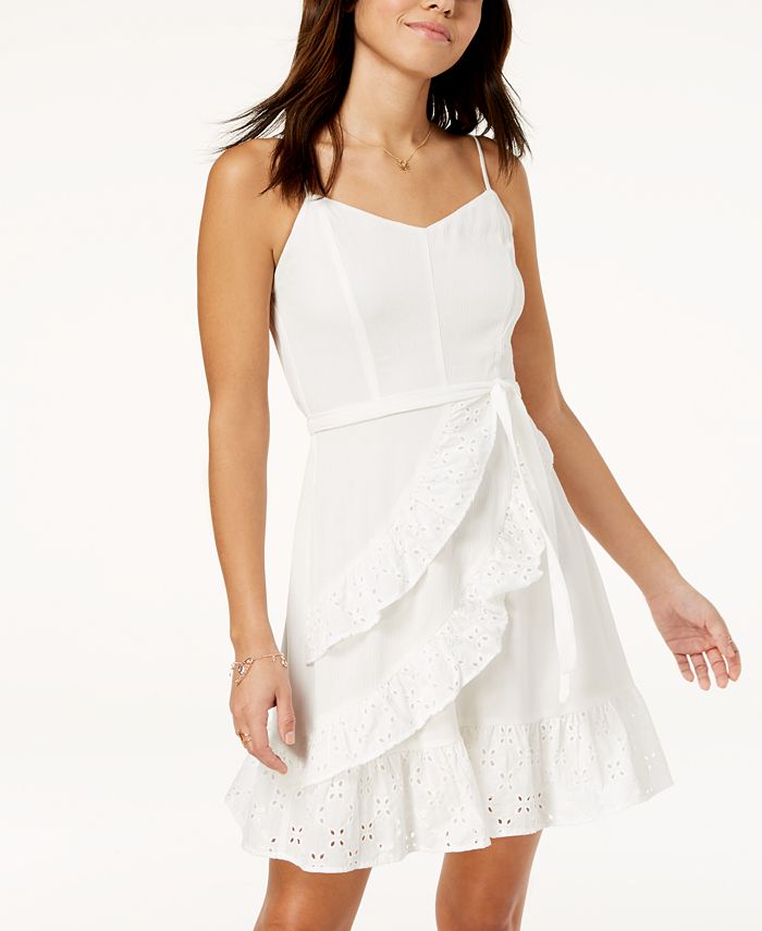 Speechless Juniors' Eyelet Fit & Flare Dress Macy's